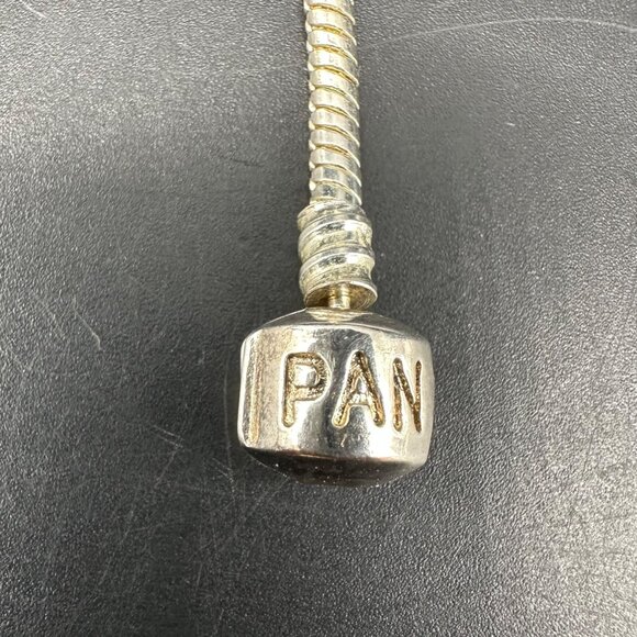 Pandora Snake Chain Bracelet Silver Tone Classic Design For Charms Beads 7 Inch - Picture 4 of 9